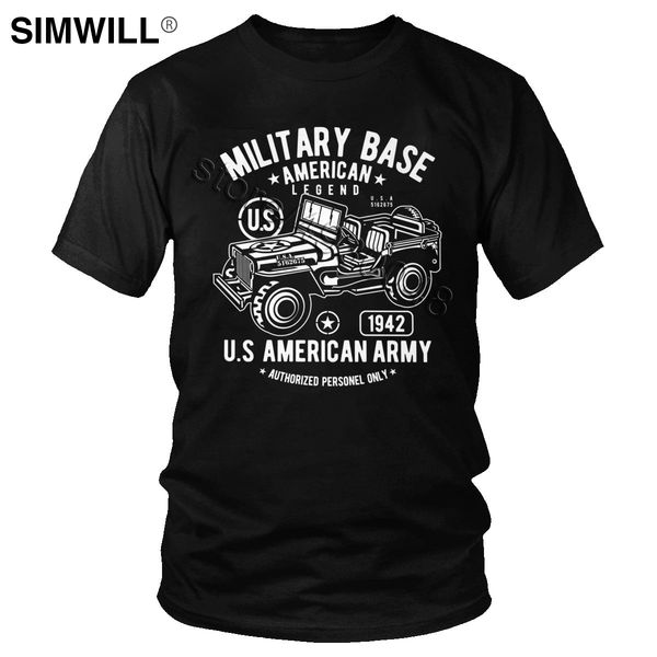

american army car t shirt classic u.s military base auto t-shirt fashion short sleeve cotton leisure tee awesome fans clothing