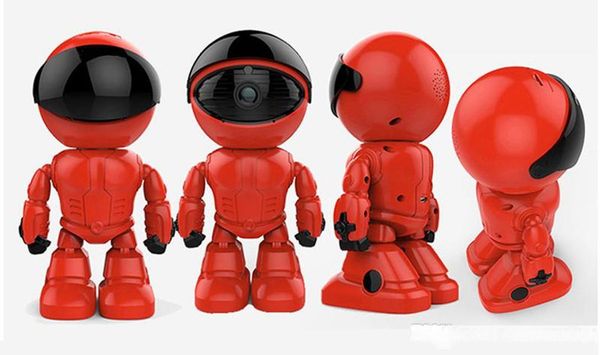 

960p red robot ip camera wifi baby monitor 1.3mp wireless cctv ir leds remote home smart monitoring tf card indoor surveillance