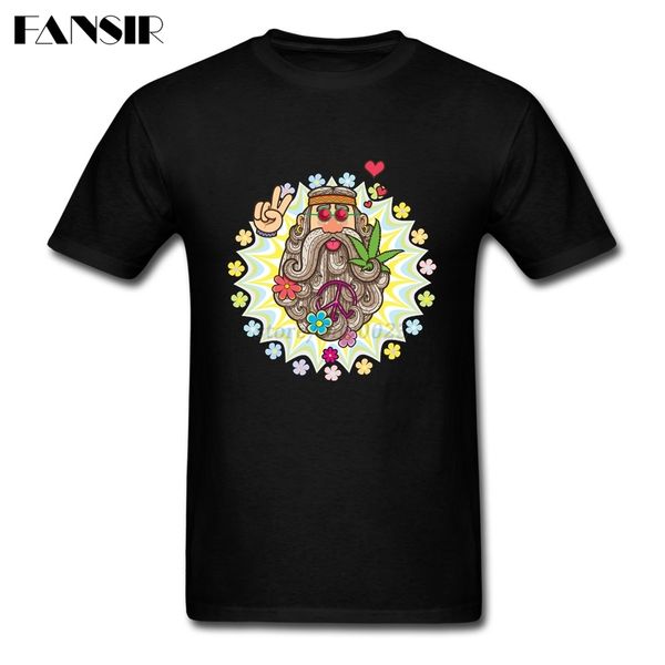 

funky hippie men t-shirt funny t shirt for men short sleeve cotton custom big size summer tees for team