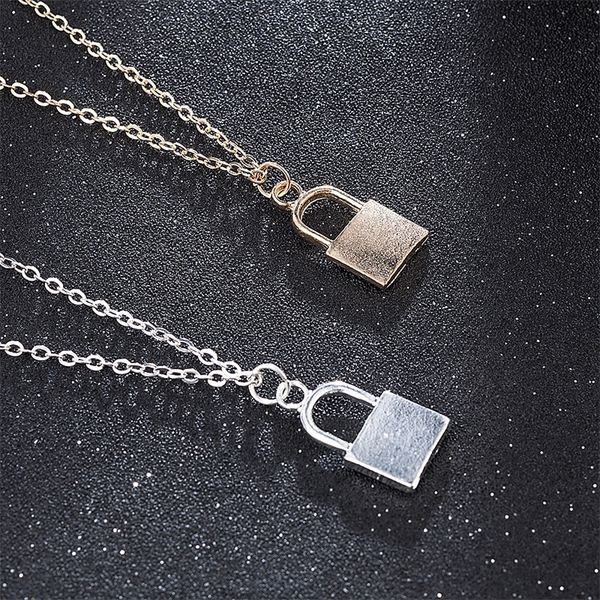

women jewelry silver color lock pendant brand new stainless steel rolo cable chain necklace christmas gifts