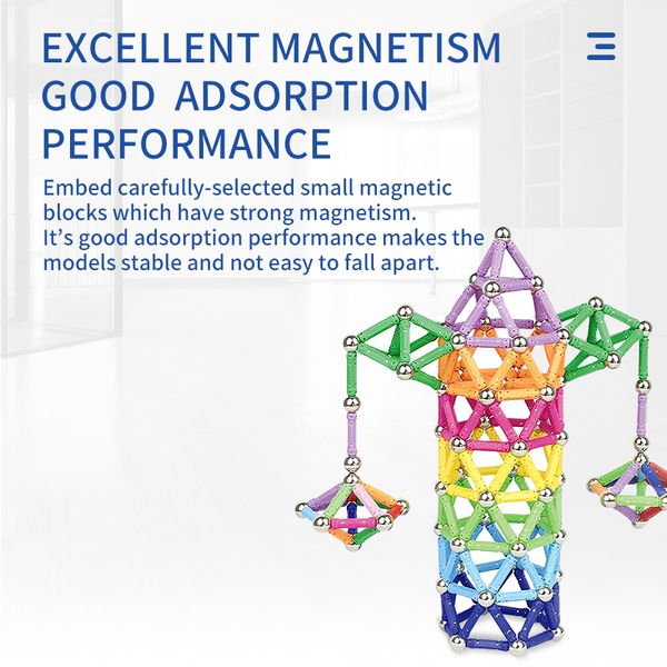 

kid toys magnetic toys mix series colorful magnetic building block 2020 sell gift of the child