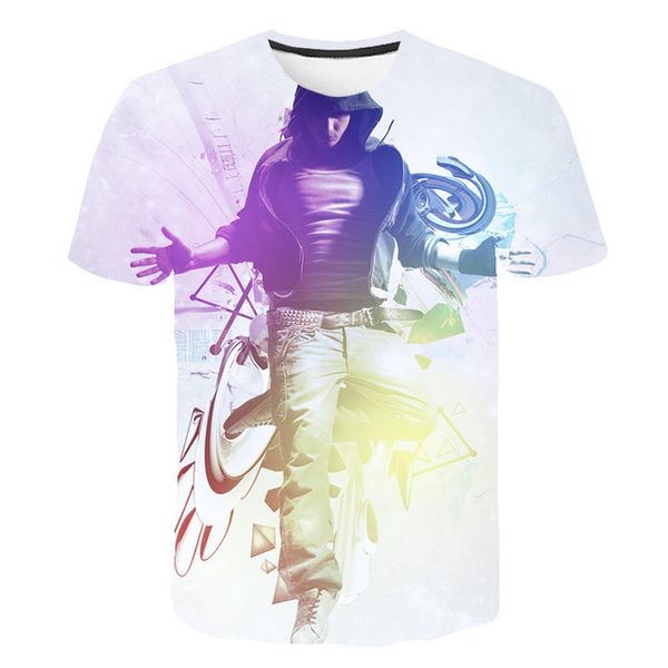 

new music guitar o collar abstract 3d print shirts aesthetic funny plus size men clothing