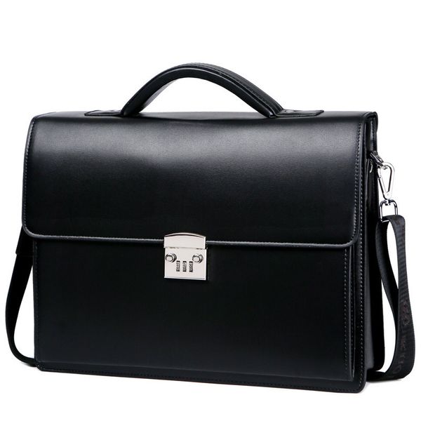 

new male bring password lock briefcase diagonal package genuine leather computer bag men messenger luxury handbags maleta 200918