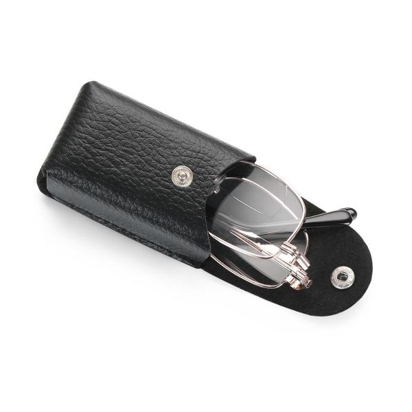 

+1.00~+4.00 new foldable metal reading glasses progressive multifocal lenses presbyopia eyeglasses includes glasses case, White;black