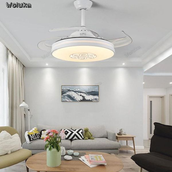 

electric fans simple one-purpose dual-purpose restaurant living room bedroom mute inverter remote control ceiling fan light cd50w07