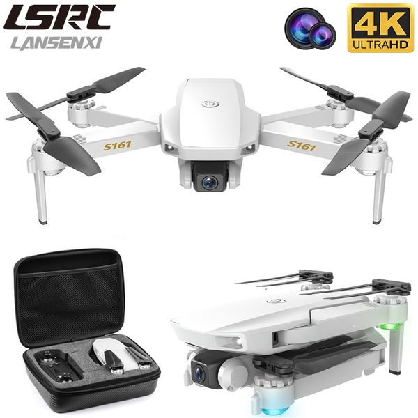 

drones rc drone s161 optical flow positioning 4k hd dual-lens professional aerial pography foldable quadcopter boy toy gift