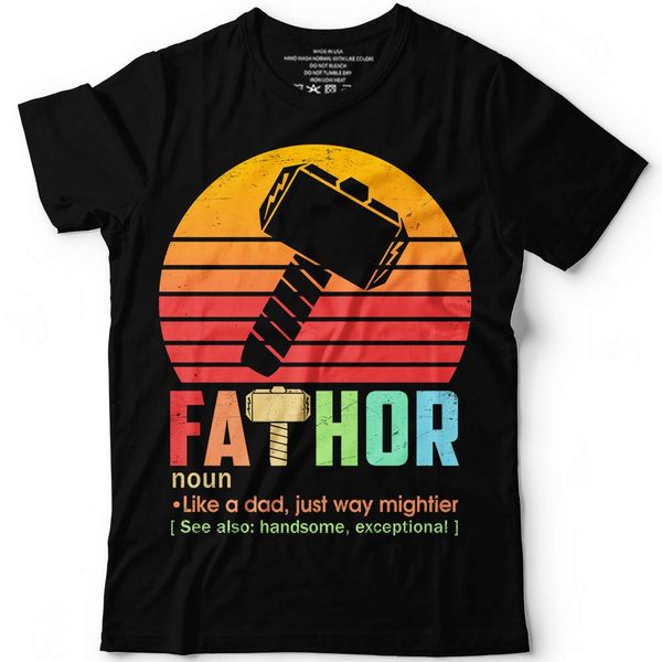 

vintage retro sunset fathor definition like a dad just way mightier father's day gift t-shirt fashion men summer casual t shirts