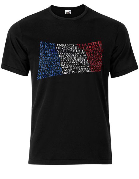 

2019 new short la marseillaise french national anthem mens tee shirt ag07 short tee100% cottonsummer tee shirt