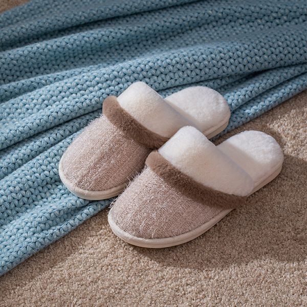 

2020 fall slippers indoor home breathable cotton slipper men house non-slip slippers winter scuff flat moccasins z299, Black