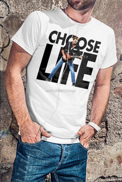 

george michael men white tee shirt coose life rip in memory t-shirt