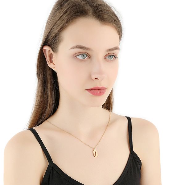 

pendant necklaces pendants women gold chain on the neck stainless steel blade trend 2021 cute woman accessories fashion necklace jewelry, Silver