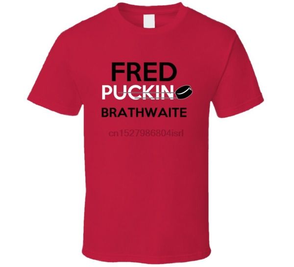 

fred brathwaite calgary puckin hockey t shirt