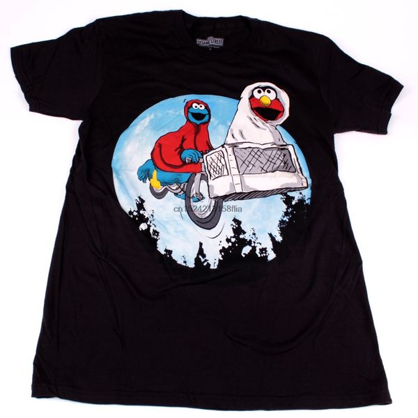 

cookie monster elmo e.t. over the moon mens shirt