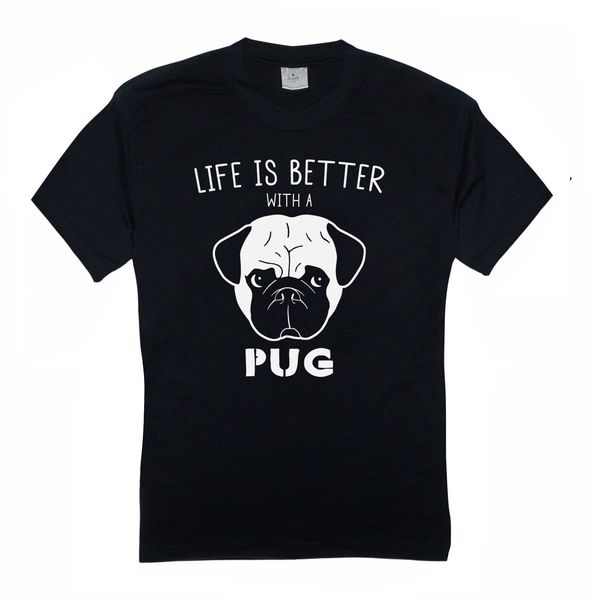

funny clothing casual short sleeve tshirts mens pug t-shirt