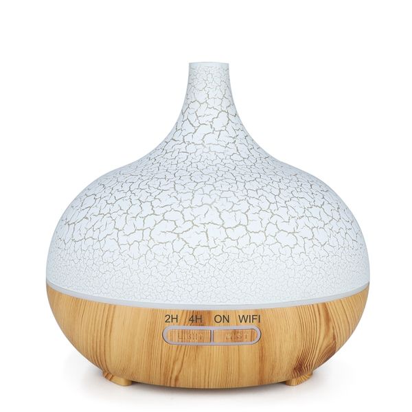 

smart wifi essential oil diffuser air humidifier works with alexa google home eu plug light wood