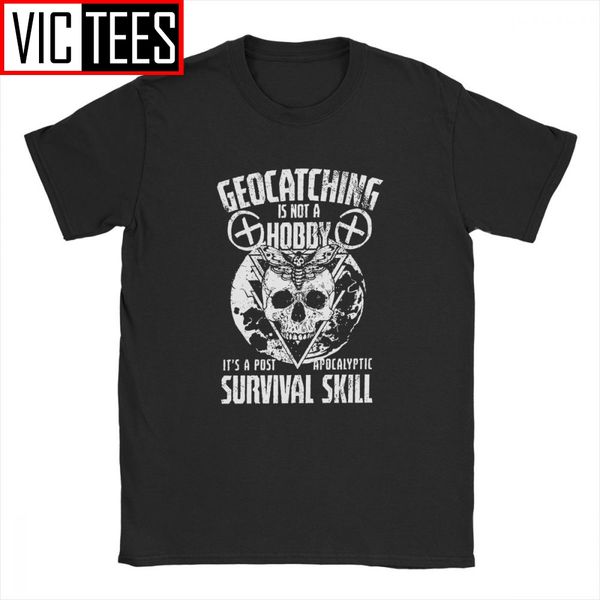 

funny geocaching pastime gps global t-shirt for men 100 percent cotton t shirt cache sports hiking