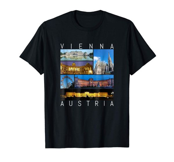 

вена австрия t-shirt известных достопримечательностей галереи сувенирной cotton t-shirt мода футболка бесплатная доставка