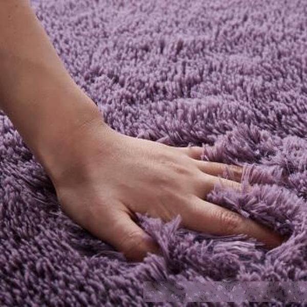 

thickened washed silk hair non-slip carpet living room coffee table blanket bedroom bedside mat yoga rugs solid color plush