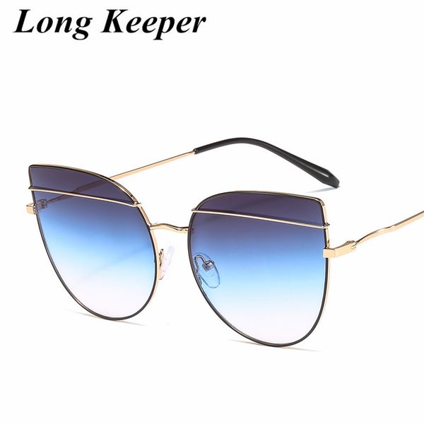 

2020 fashion new women trendy big metal cat eye sunglasses outdoor driving eyewear multicolor uv400 protector glasses, White;black