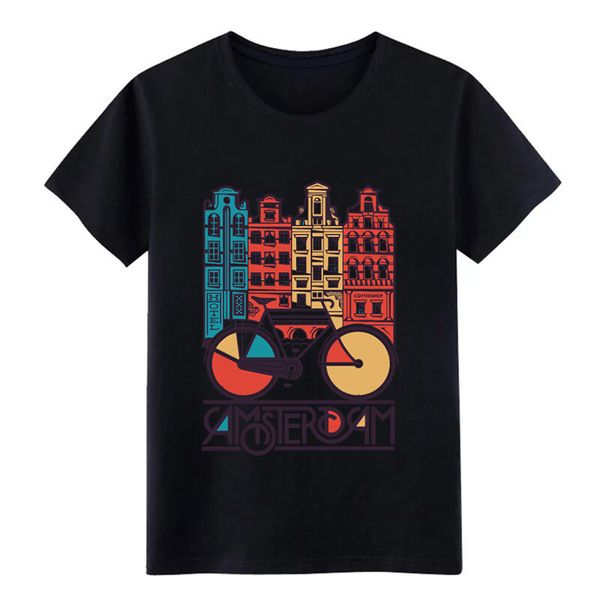 

men's amsterdam t shirt printing tee shirt o-neck natural graphic basic spring standard shirt