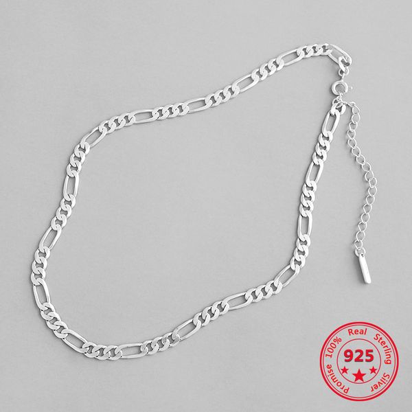 

pure silver 925 fashion simple chains choker necklace fine jewelry for women