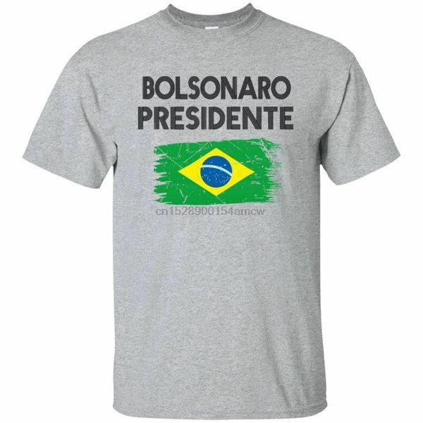 

jair bolsonaro presidente brasil 2018 white sport grey flag s 6xl t-shirt en1