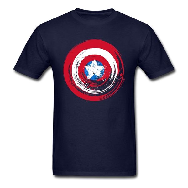 

printed fashion design american captain t shirt man i am the shield tshirt men clothing 100% cotton short sleeve t-shirts