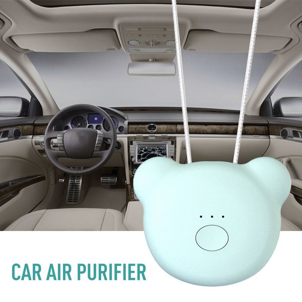 

car air purifier mini car wearable necklace portable usb air cleaner auto low noise negative lon generator freshener