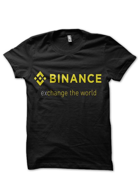 

binance exchange the world black t shirt