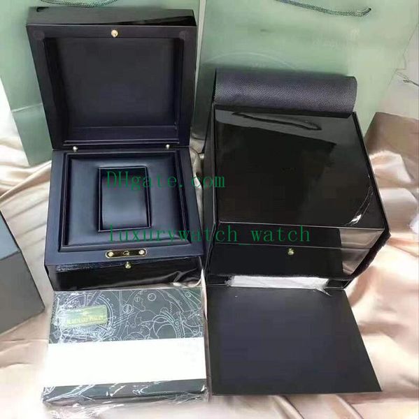 Black Wood Boxes Booklet с Handbga 15703 26703 мужские женские часы Подарок для оригинальной коробки