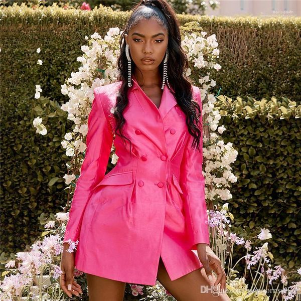 

lapel neck casual slim coat new arrival women coats autumn women designer suit coats fashion solid color deep v neck button, Black;brown