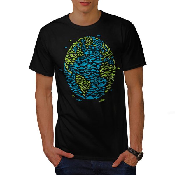 

2019 new summer tee shirt earth spaceship ufo space men t-shirt s-3xl new cool t-shirt