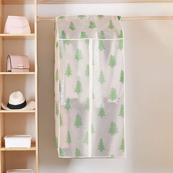 

storage bags hanging clothes wardrobe suit coat dust cover zipper bag organizer pouch