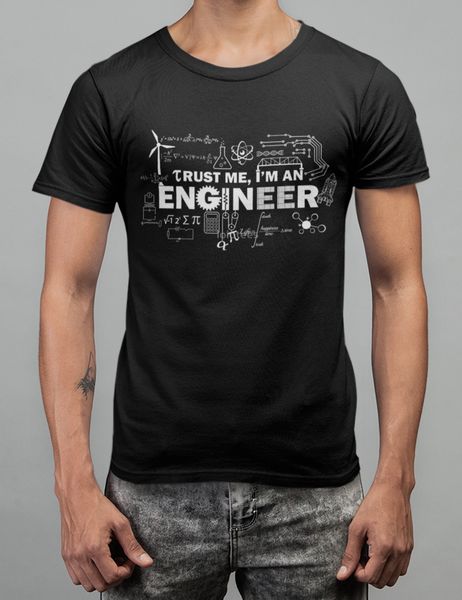 

new trust me i'm an engineer black men's t-shirt size s-5xl