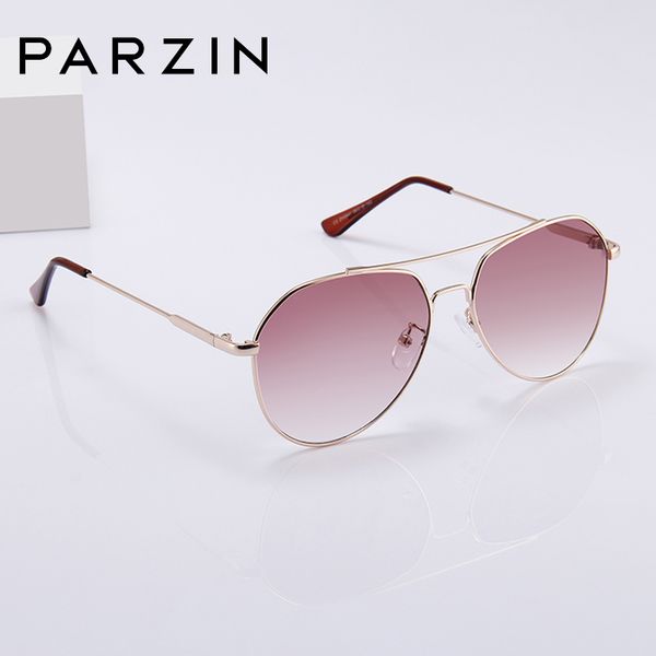 

parzin brand design new pilot sunglasses women men driving alloy frame uv400 mirror sun glasses lady's fashion, White;black