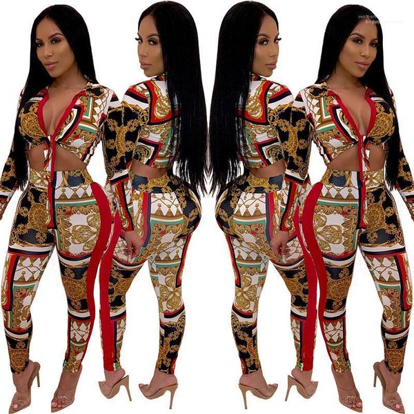 

tie женщин из двух частей брюки mulit печать женская двухкусочный комплекты sexy skiny v шеи из двух частей штаны моды лук, White