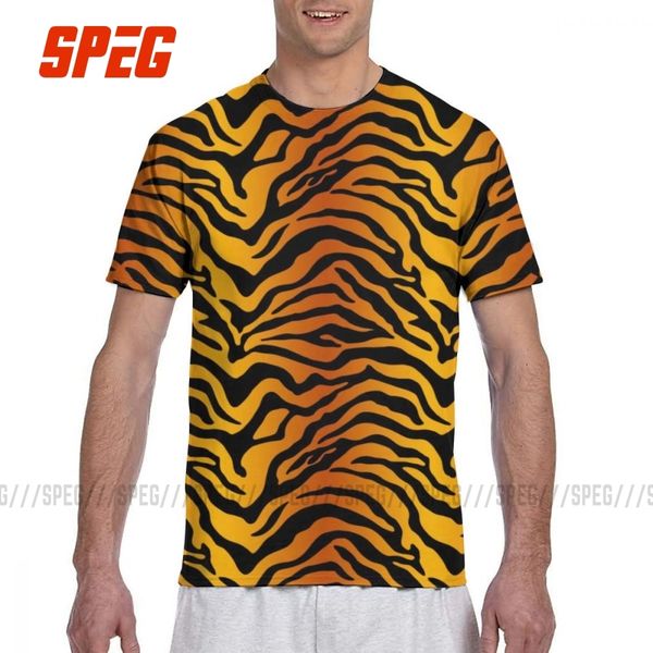 

cat tiger stripe exotic animal print t shirt men polyester leisure t-shirts all over print full 3d tees short sleeve clothing