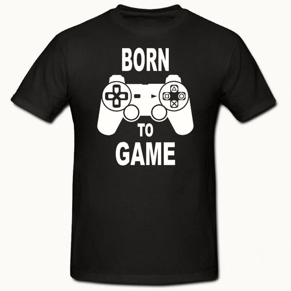 

2019 men t shirt fashion male short sleeve cotton clothes tees born to game controller 3 - 15 years gaming t-shirt