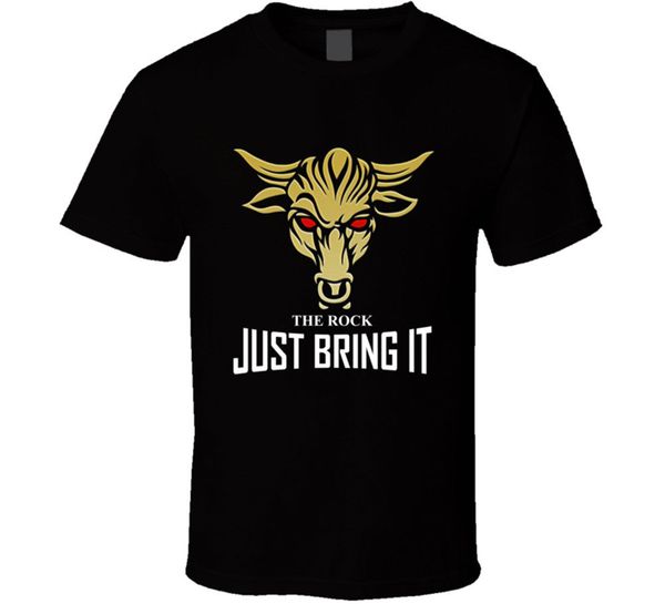 

the rock just bring it brahma bull wrestling men's black t shirt tee t-shirt for men/boy short sleeve cool tees