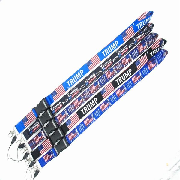 

trump lanyard 2020 election flag of the united states key chains badge pendant party gift moble phone lanyard
