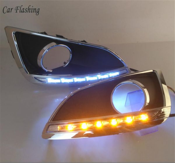 

car flashing for ix35 ix 35 2010 - 2013 led drl daytime running light daylight waterproof signal lamp car styling lights