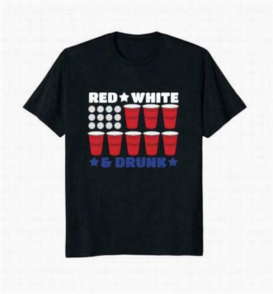 

new red white & drunk men's black usa size s m l xl 2xl 3xl t-shirt en1 male female tee shirt