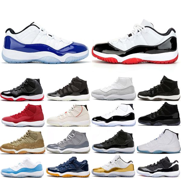 

white bred 11 concord 45 men basketball shoes metallic silver cap and gown gamma bule 11s women trainers sports sneakers, White;red