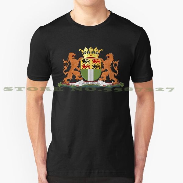 

coat of arms of rotterdam , netherlands black white tshirt for men women