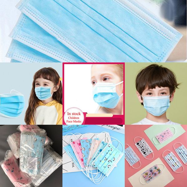 

face face mask luxury designer kids masks child 3-ply non-woven protective dustproof respi nx4q