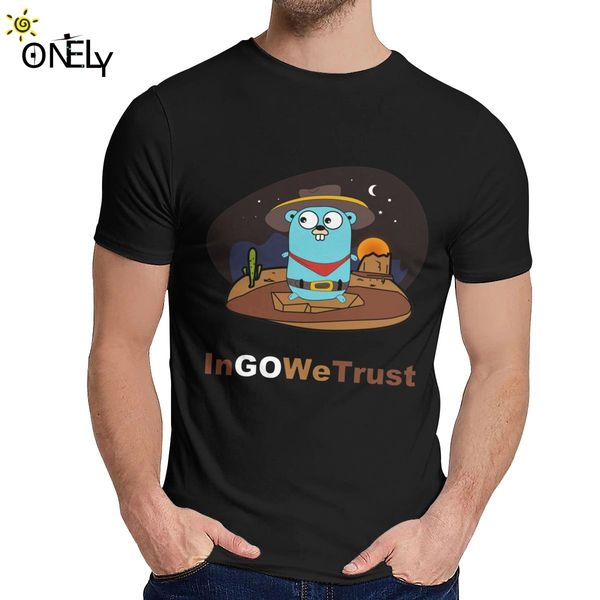 

for male tee shirt golang in go we trust programmer programming comfortable summer man's o-neck cartoon design t shirt