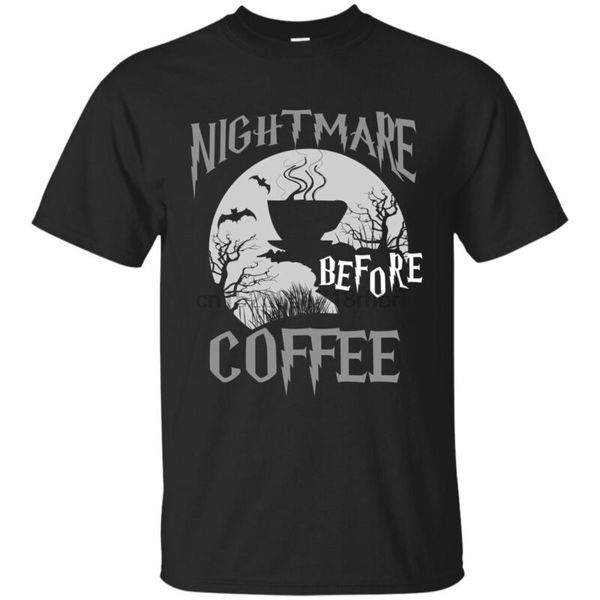 

cute nightmare before coffee halloween funny mug gift color black navy t-shirt
