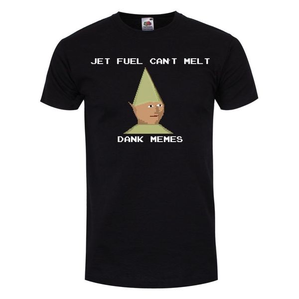 

jet fuel can't melt dank memes men's black t-shirt