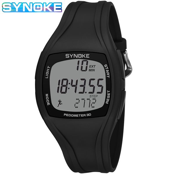 

synoke men's sport watch 50m waterproof men led digital wristwatches male luxury square thin electronic alarm watches reloj, Slivery;brown