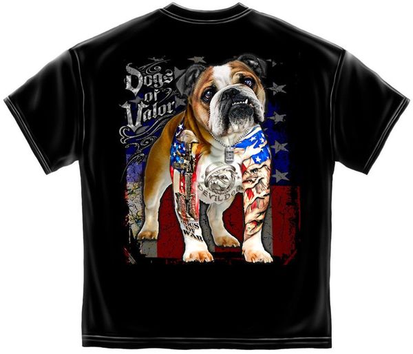 

military bull dogs of valor service t-shirt american flag devil dog of war discount 2019 new fashion arrival men's cute t shirts